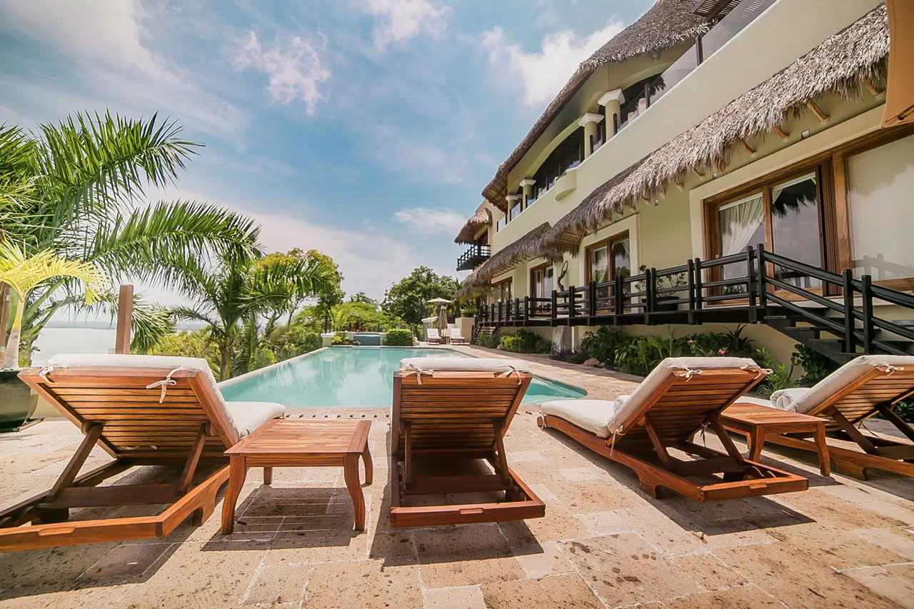 Tropical villa pool